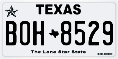 TX license plate BOH8529