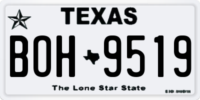 TX license plate BOH9519