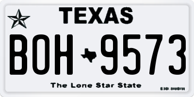 TX license plate BOH9573