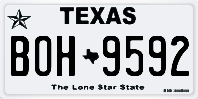 TX license plate BOH9592