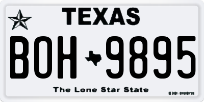 TX license plate BOH9895