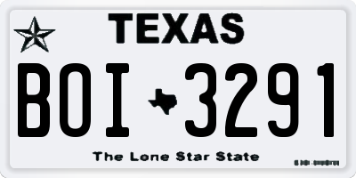 TX license plate BOI3291