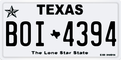 TX license plate BOI4394