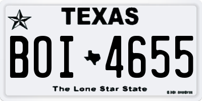 TX license plate BOI4655