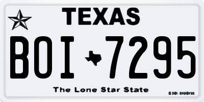 TX license plate BOI7295