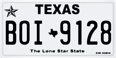 TX license plate BOI9128