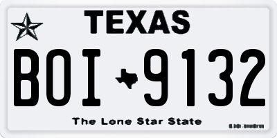 TX license plate BOI9132