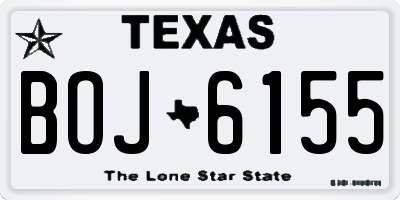 TX license plate BOJ6155