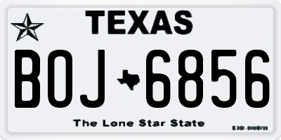 TX license plate BOJ6856