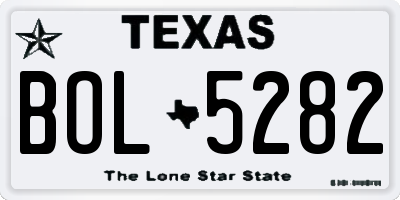 TX license plate BOL5282