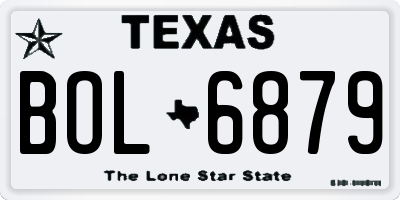 TX license plate BOL6879
