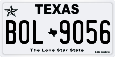 TX license plate BOL9056