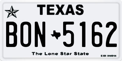 TX license plate BON5162