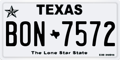 TX license plate BON7572