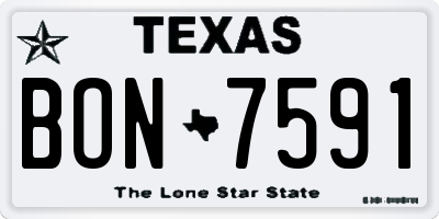 TX license plate BON7591
