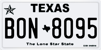 TX license plate BON8095