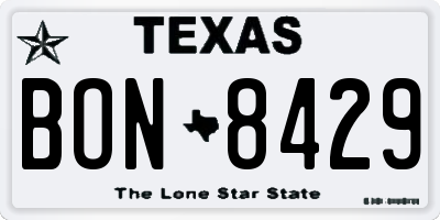 TX license plate BON8429