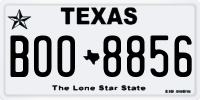 TX license plate BOO8856