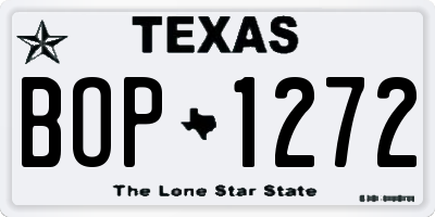 TX license plate BOP1272