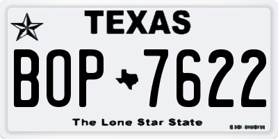 TX license plate BOP7622