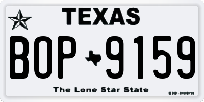 TX license plate BOP9159