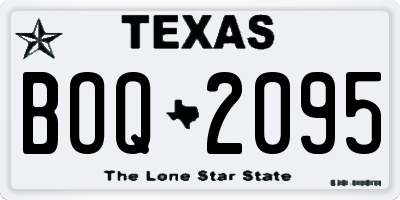 TX license plate BOQ2095