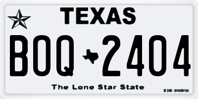 TX license plate BOQ2404