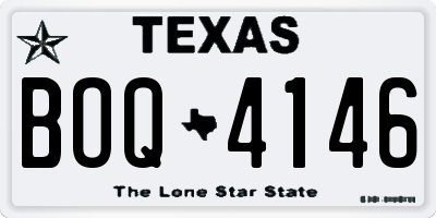 TX license plate BOQ4146