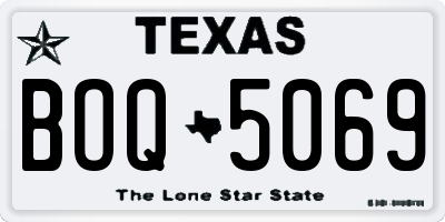 TX license plate BOQ5069