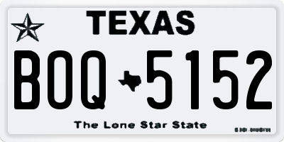 TX license plate BOQ5152