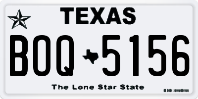 TX license plate BOQ5156