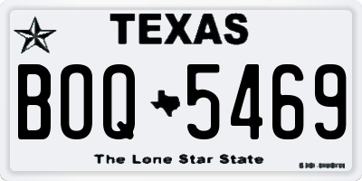 TX license plate BOQ5469