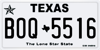 TX license plate BOQ5516