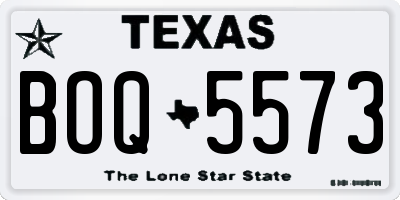 TX license plate BOQ5573