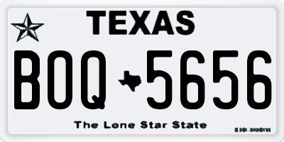 TX license plate BOQ5656
