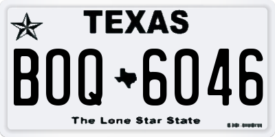 TX license plate BOQ6046