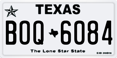 TX license plate BOQ6084