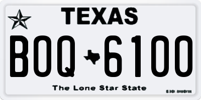 TX license plate BOQ6100