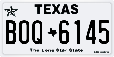 TX license plate BOQ6145
