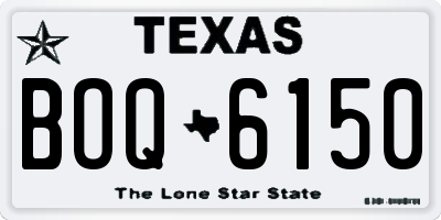 TX license plate BOQ6150
