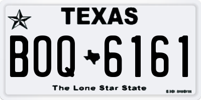 TX license plate BOQ6161