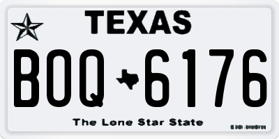 TX license plate BOQ6176