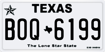 TX license plate BOQ6199