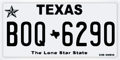 TX license plate BOQ6290