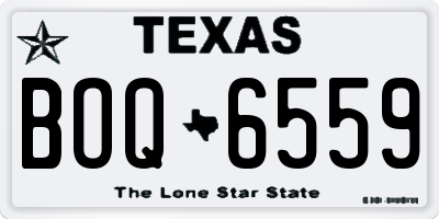 TX license plate BOQ6559