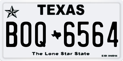 TX license plate BOQ6564
