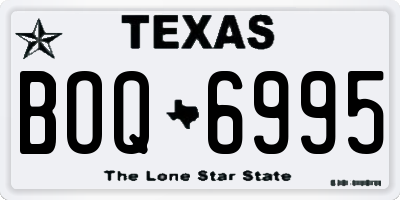 TX license plate BOQ6995
