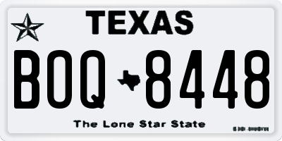TX license plate BOQ8448