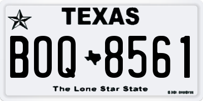 TX license plate BOQ8561