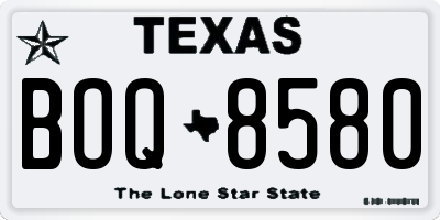 TX license plate BOQ8580